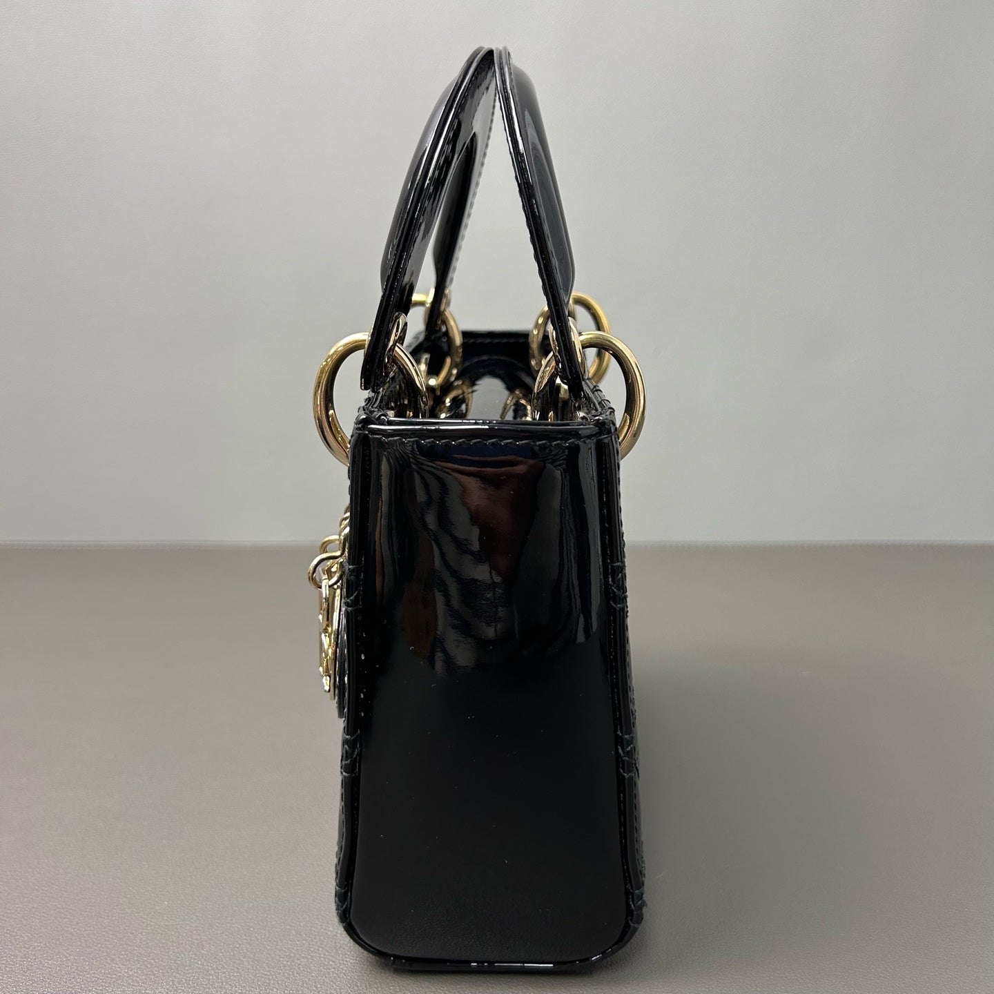 Dior Mini Lady Dior 2WAY Shoulder Bag Handbag Black