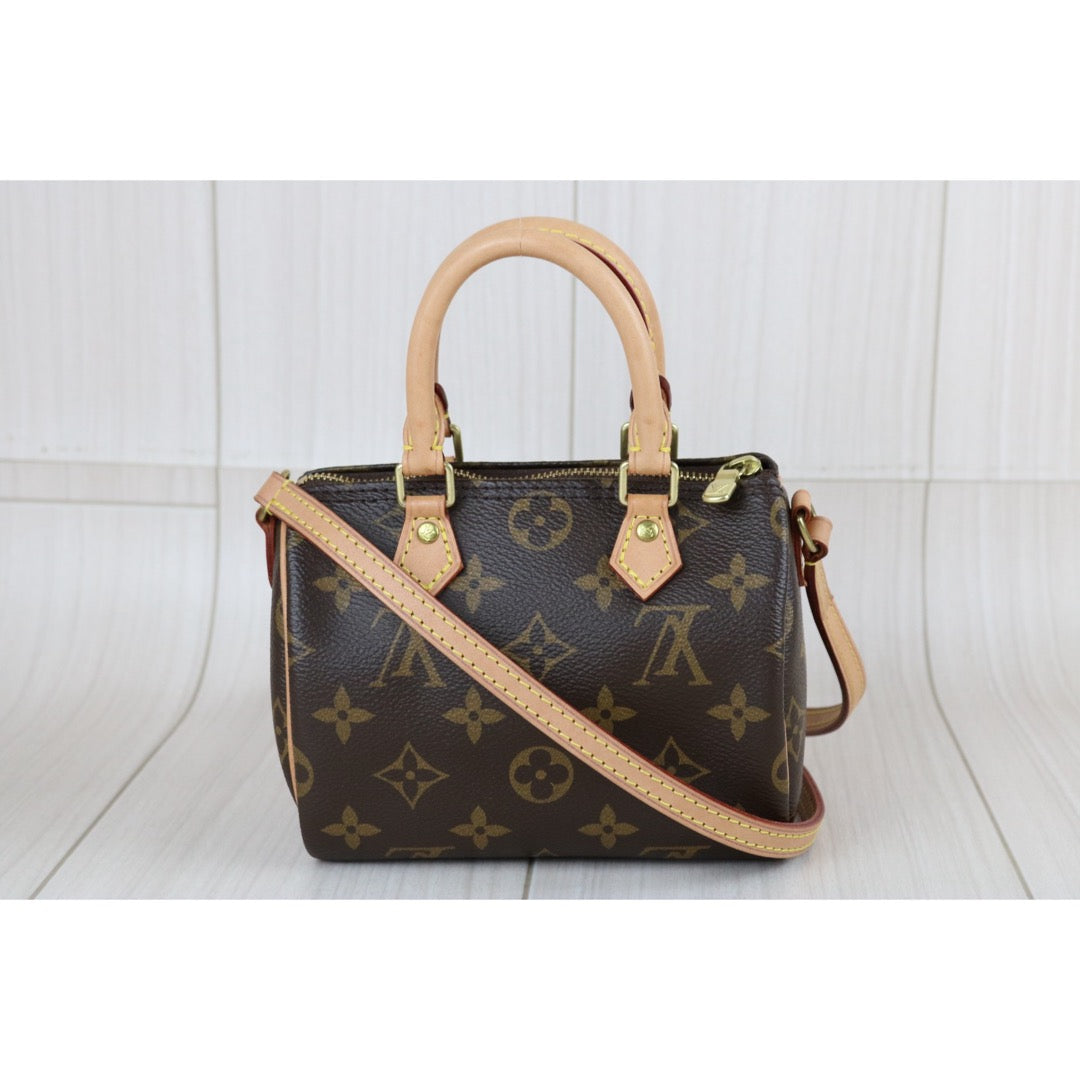 Include Entrupy Certificate of Authenticity｜Very Good ( Rank A)｜Louis Vuitton Monogram Nano Speedy  Shoulder Bag｜X26040818
