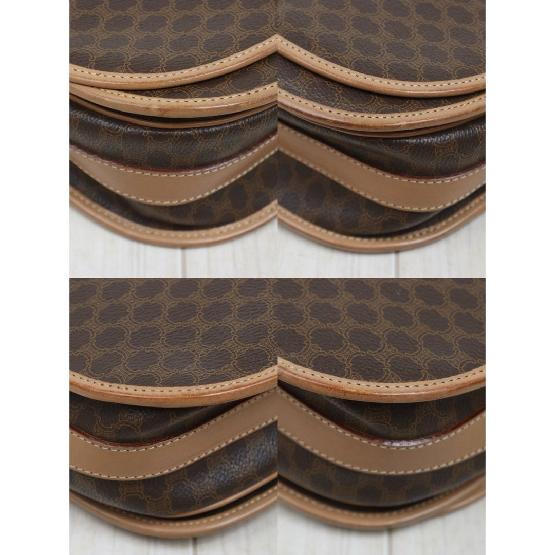 Include Entrupy Certificate of Authenticity｜Good ( Rank AB)｜ CELINE Macadam Saddle Shoulder Bag ｜26071305