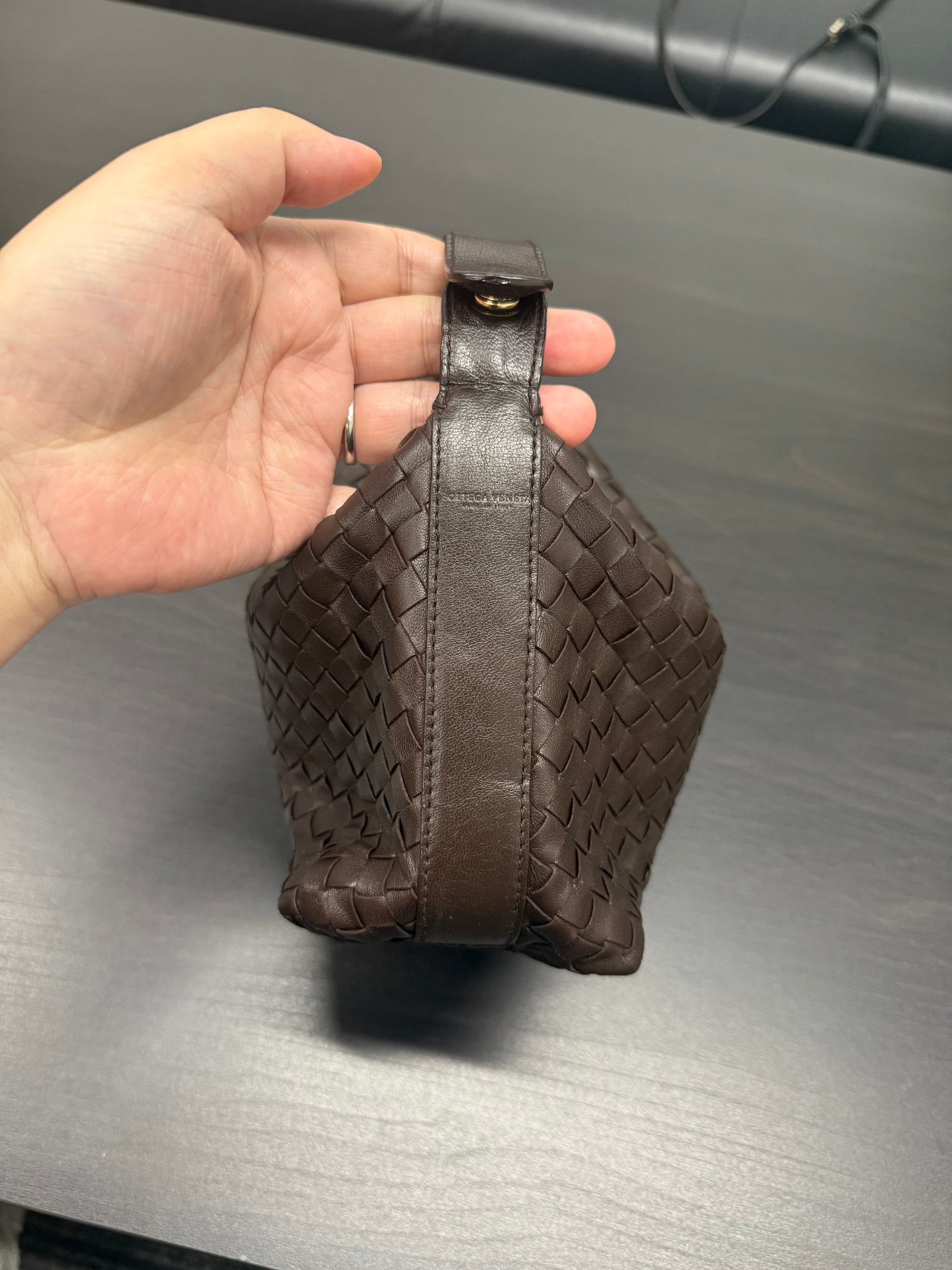 First installment 1/3｜Good ( Rank AB)｜ Bottega Veneta Lamb Skin  Braid HandBag Brown