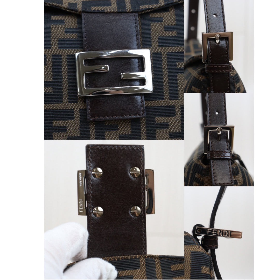 Rank A｜ FENDI Zucca Mamma Shoulder Bag ｜24032205