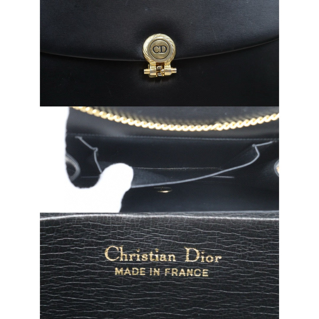 Good ( Rank AB)｜Dior Vintage Calfskin  Shoulder Bag Black ｜24101711