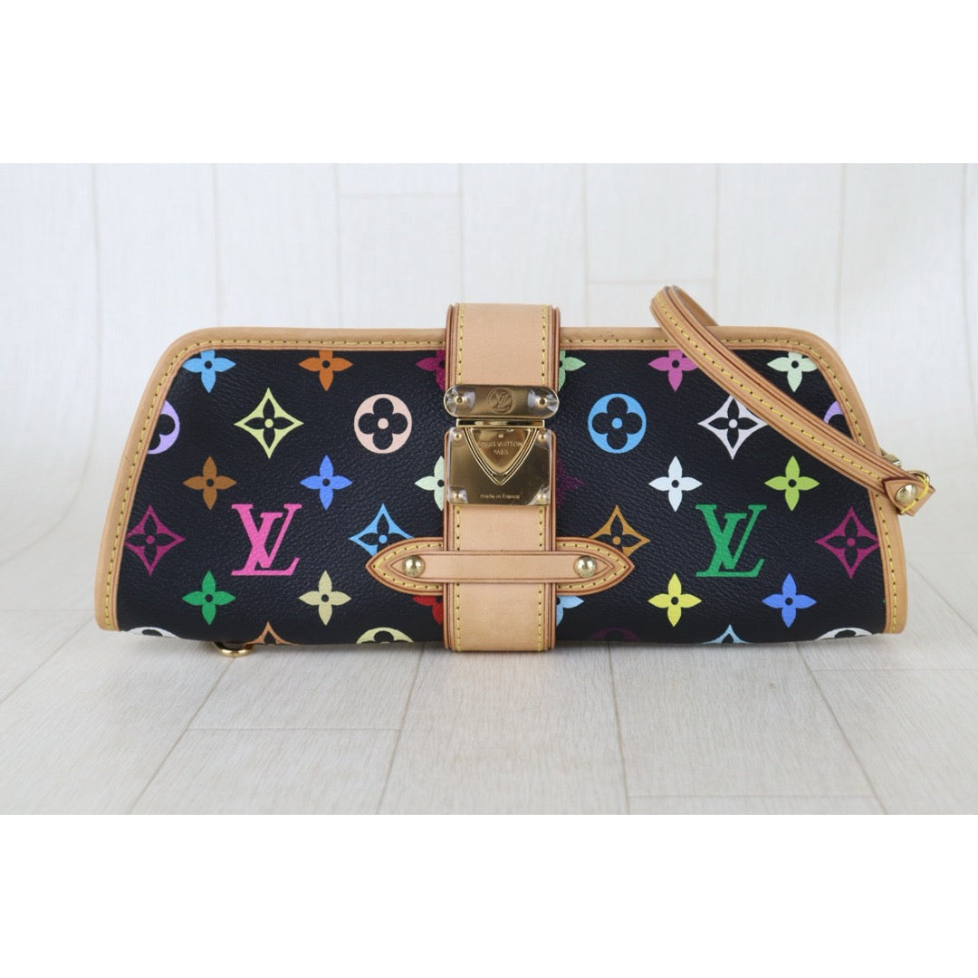Include Entrupy Certificate of Authenticity｜Very Good ( Rank A)｜  Louis Vuitton Monogram  Multicolor Shirley Clutch Hand Bag｜S26072520
