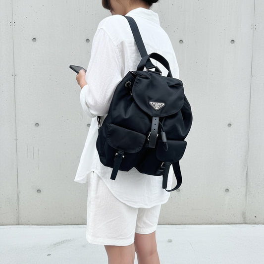 Include Entrupy Certificate of Authenticity｜Good ( Rank AB)｜Prada Nylon Backpack Small  Black｜26042105