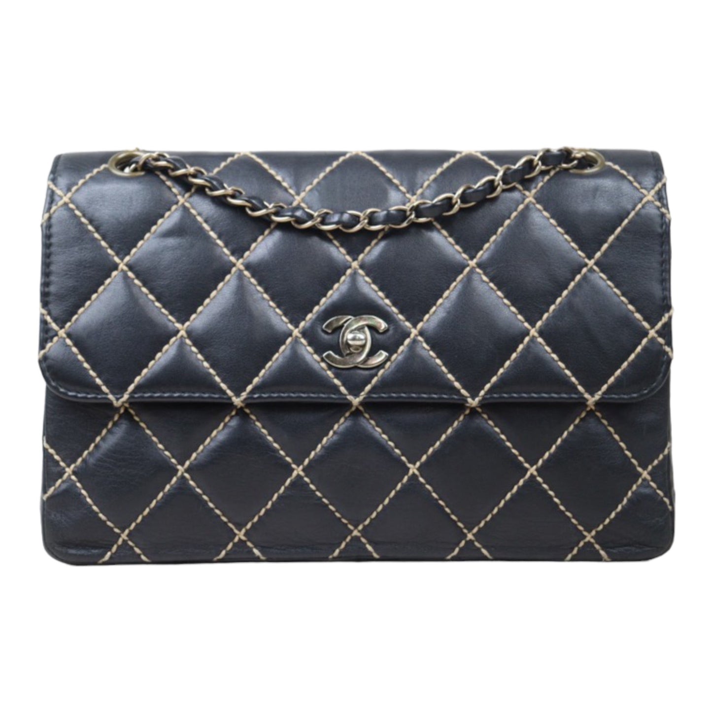 Rank AB｜ CHANEL World Stitch Lamb Skin Chain Shoulder Bag  Made In 2000～2002Year｜24070421