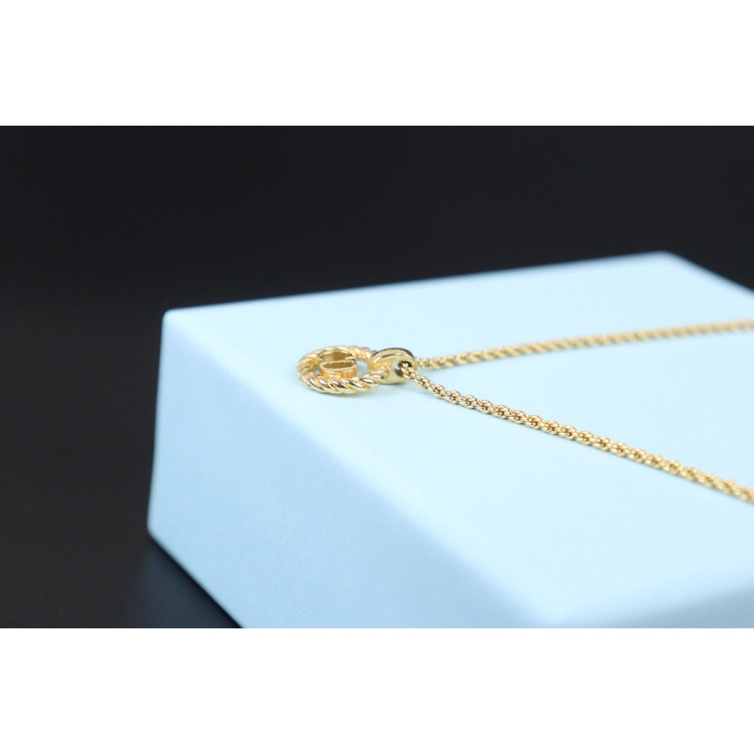 Rank A ｜ Dior CD Necklace Gold Plated ｜24061329