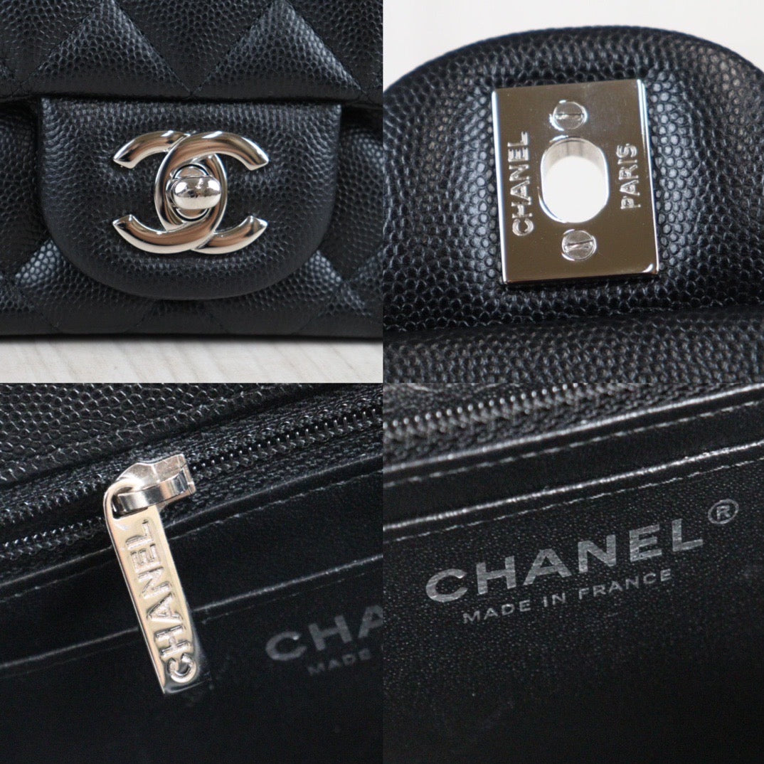 Rank SA ｜ Full Set CHANEL Caviar Skin Square 17 Shoulder Bag Black Made In 2018 Year｜23101007