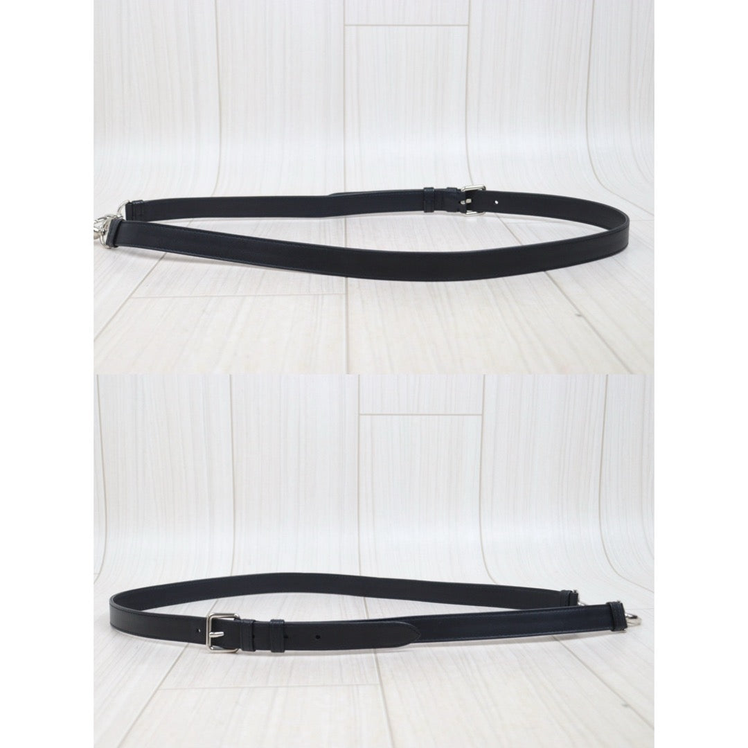 Include Entrupy Certificate of Authenticity｜Very Good ( Rank A) ｜  Dior Lady Dior Lamb Skin 2WAY Handbag Shoulder Bag Navy Blue ( Nearly Black ) ｜S26030909