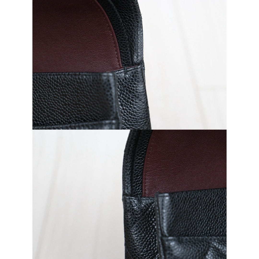 Include Entrupy Certificate of Authenticity｜Very Good ( Rank A)｜ CHANEL Caviar Skin Matrasse Chain Double Flap 25 Shoulder Bag Black Made In 2019-2020Year  ｜S26080607