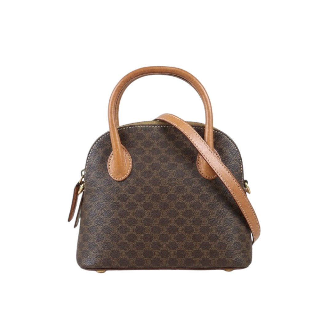 Very Good ( Rank A)｜ CELINE Macadam Bowling Bag Handbag With Shoulder Strap ｜24090515