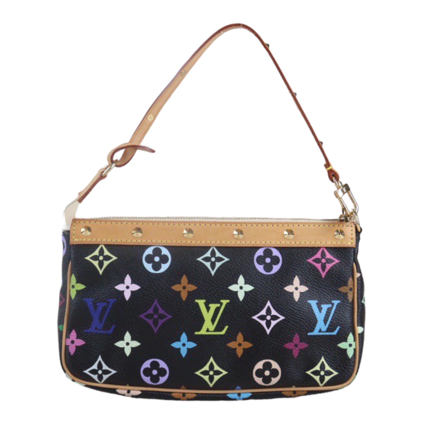 Rank A｜ LV Monogram Multicolor Pochette Accessoires Black｜23091102
