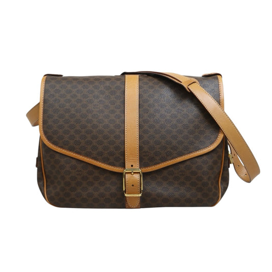 Include Entrupy Certificate of Authenticity｜Very Good ( Rank A)｜ CELINE Macadam Saumur Shoulder Bag ｜26070318