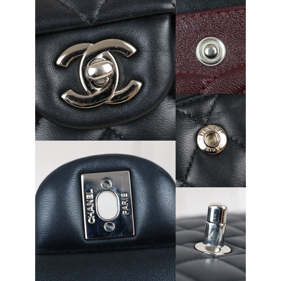 Include Entrupy Certificate of Authenticity｜Very Good ( Rank A)｜ CHANEL Lamb Skin Matrasse Chain Double Flap 25 Shoulder Bag  Black Made In 2021-2022Year｜S26052207
