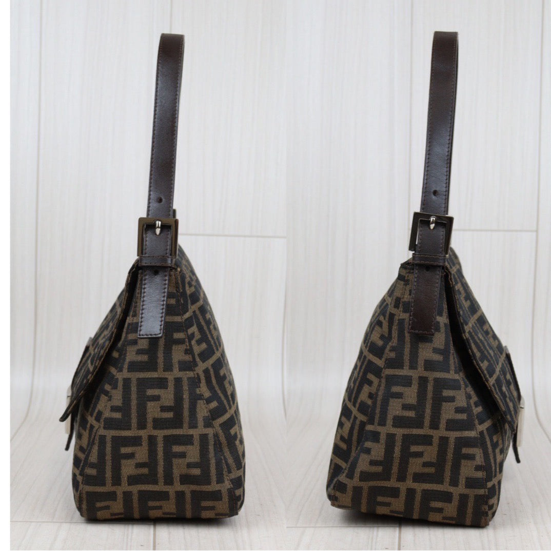 Rank AB｜ FENDI Zucca Mamma Baguette Shoulder Bag ｜24021509