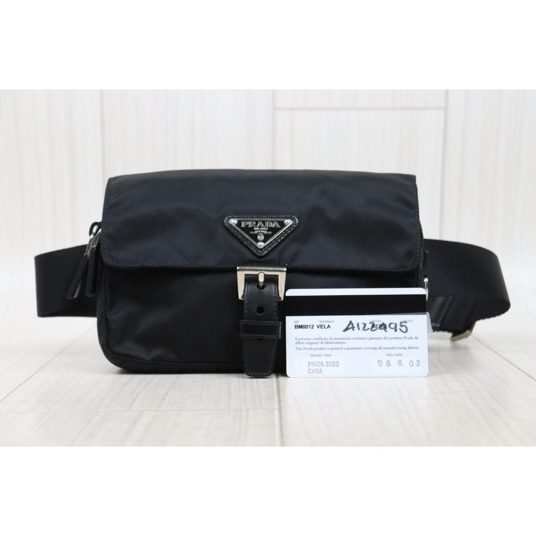 Very Good ( Rank A)｜ PRADA Nylon Body Bag Waist Bag Black｜P25051606