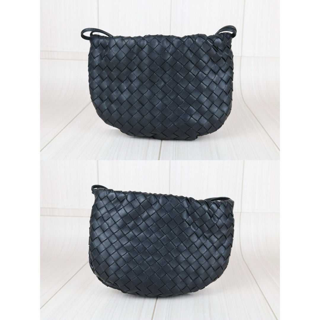 Very Good ( Rank A)｜ Bottega Veneta Lamb Skin  the bulb Braid  Shoulder Bag Black｜X25042314