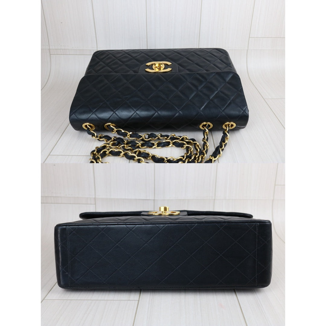 Include Entrupy Certificate of Authenticity｜Very Good ( Rank A)｜CHANEL  Matrasse Chain  Lambskin Single Flap Black Shoulder Bag Made In 1994～1996Year｜S26090749