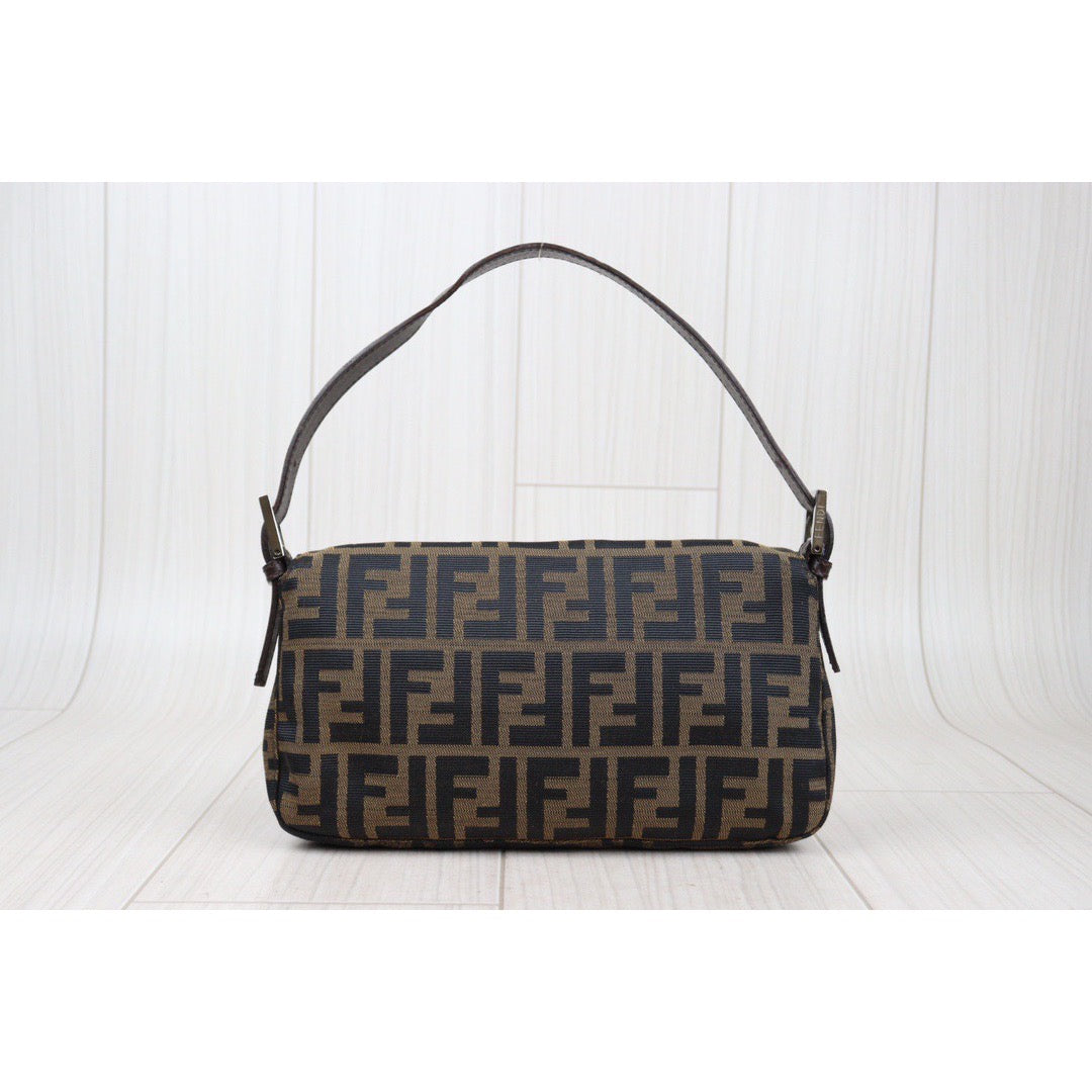 Rank A｜ FENDI Zucca Mamma Baguette Shoulder Bag ｜23122403