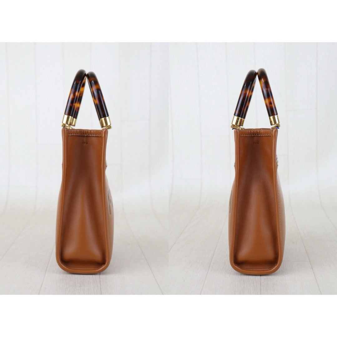 Include Entrupy Certificate of Authenticity｜Good ( Rank AB)｜ FENDI Mini Sunshine Shopper Hand Bag Shoulder Bag Brown｜S26090715