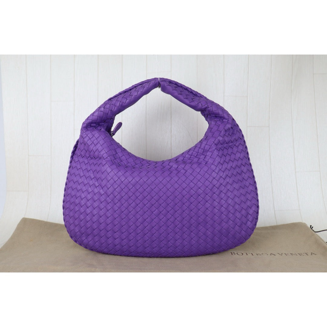 Include Entrupy Certificate of Authenticity｜Very Good ( Rank A)｜ Bottega Veneta Lamb Skin Braid Shoulder Bag  Purple｜S26051801