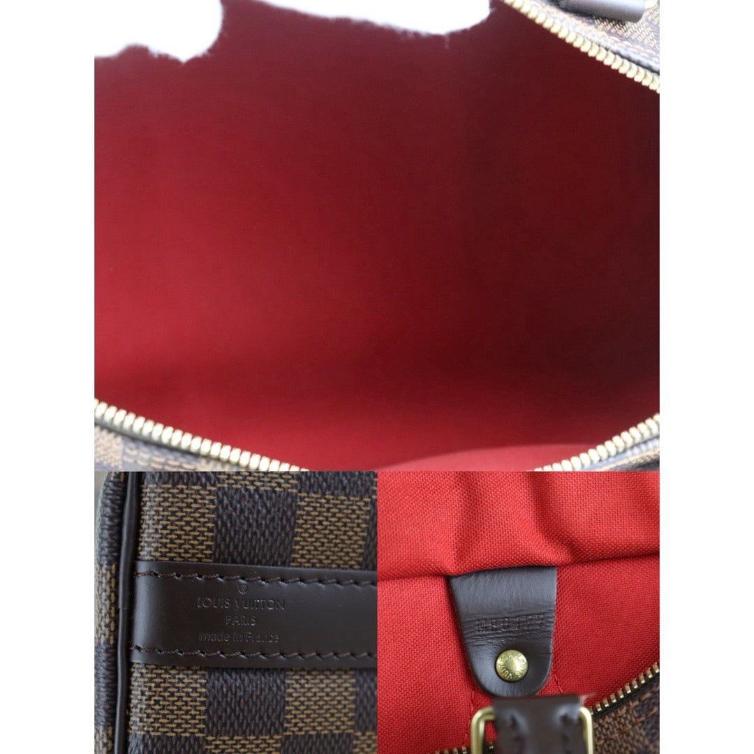 Include Entrupy Certificate of Authenticity｜Very Good ( Rank A) ｜ Louis Vuitton Damier Speedy 30 Hand Bag With Shoulder Strap｜S26072542