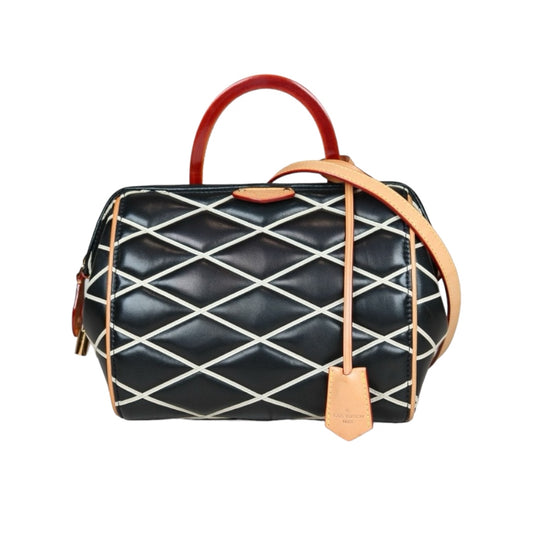 Rank A｜ LV Doc PM Black Leather Top Handle Crossbody Shoulder Bag  ｜S24080503