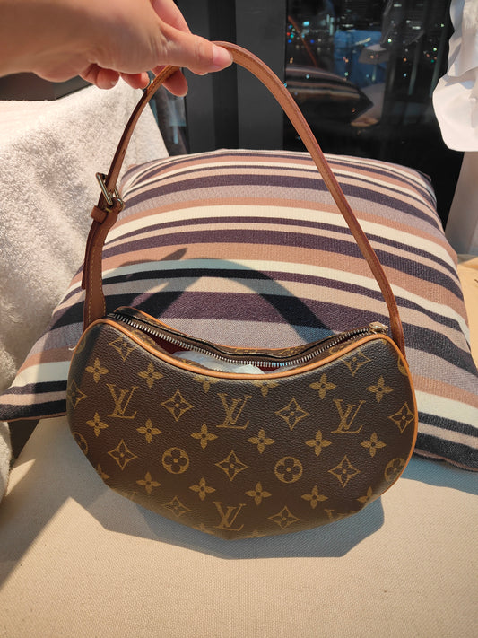 Good ( Rank AB)｜LV Monogram Pochette Croissant Shoulder Bag