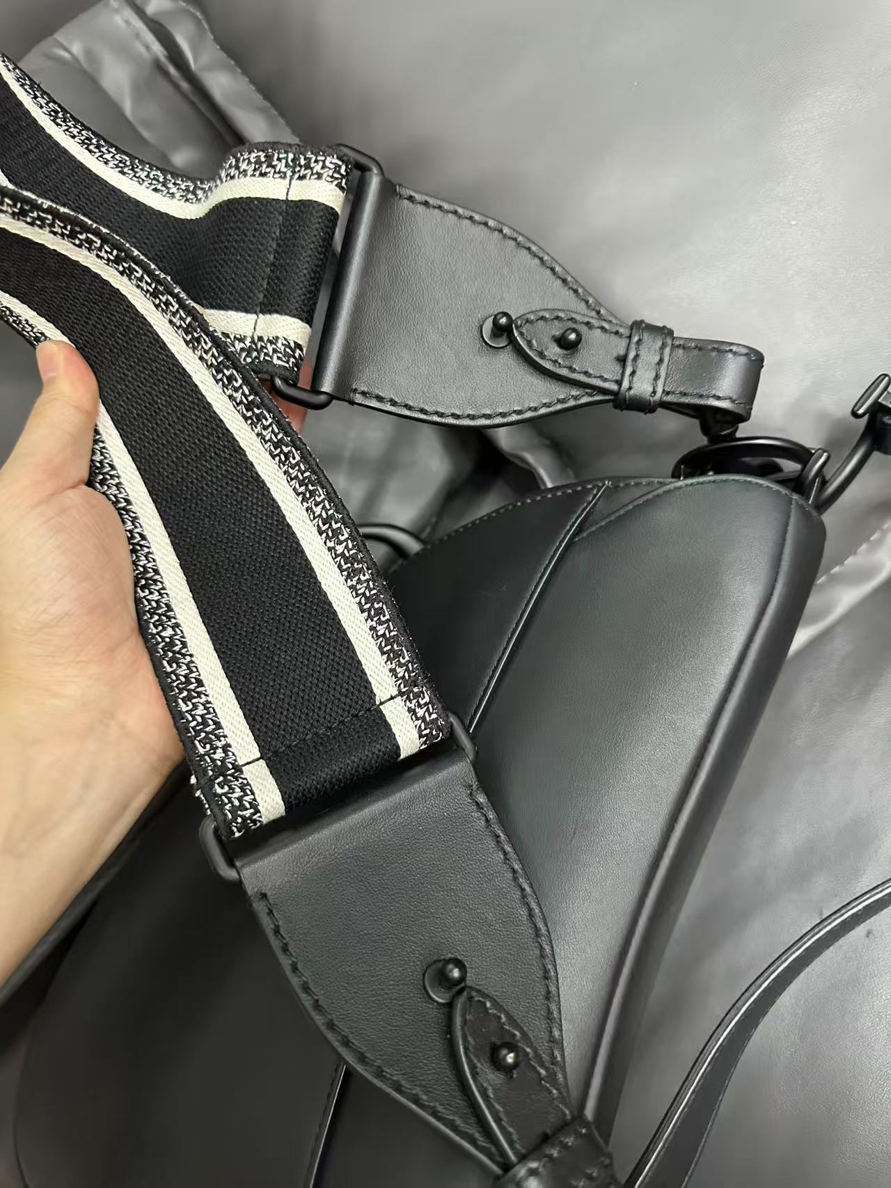 Second installment 2/3｜ Dior Trotter Saddle Shoulder Bag Medium  Black