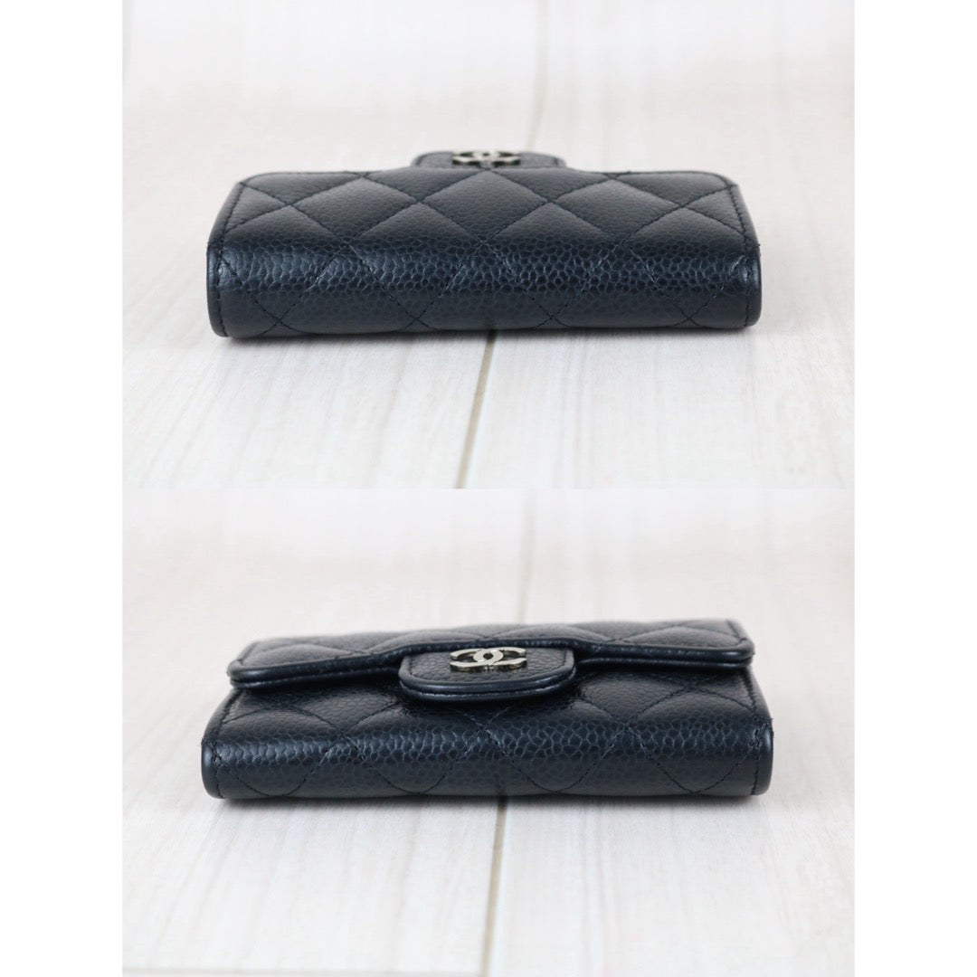Include Entrupy Certificate of Authenticity｜Very Good ( Rank A)｜CHANEL Caviar Skin Black Card Holder Made In 2017Year｜S26060134