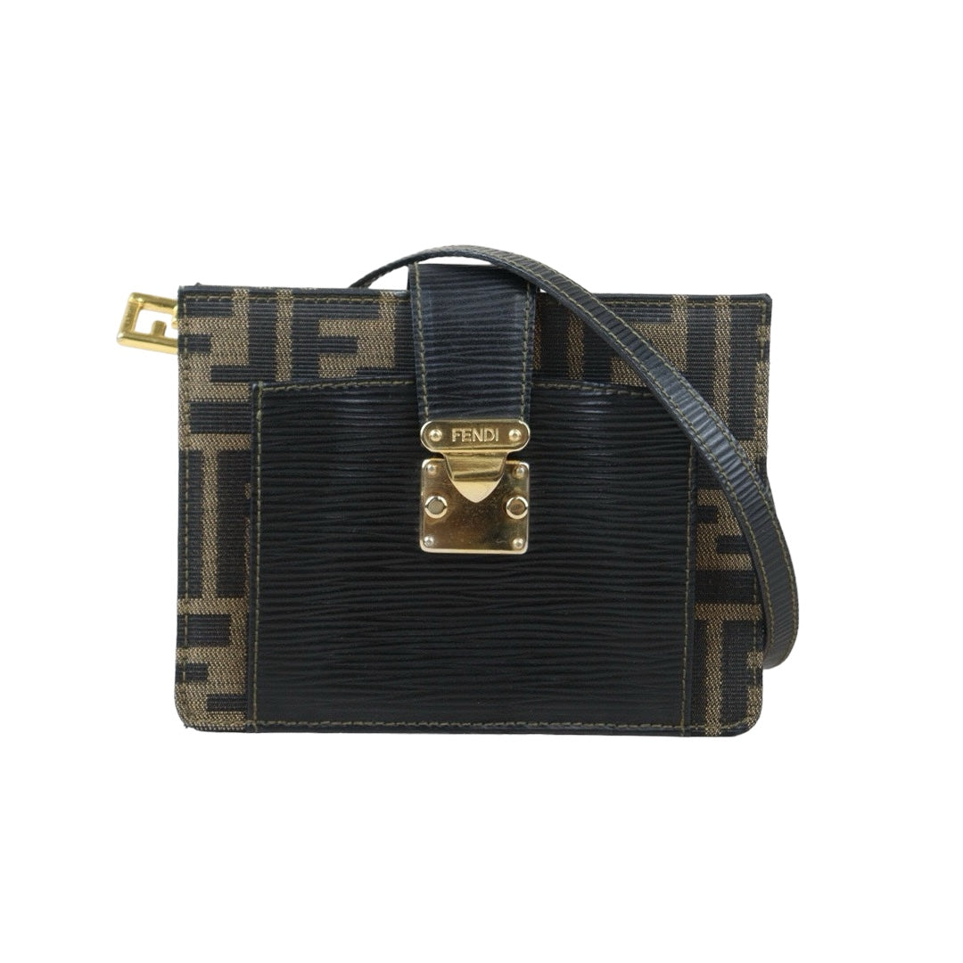 Good ( Rank AB)｜ FENDI Minni Zucca Mamma Shoulder Bag Gold Hardware｜W24080909