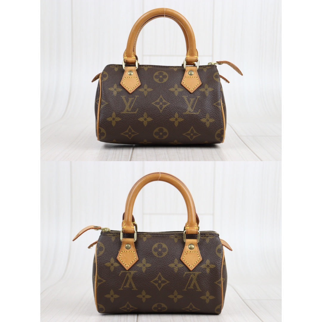 Rank AB ｜ LV Monogram Mini Speedy Handbag With Shoulderstrap ｜23112109