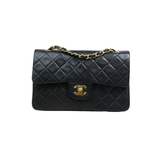 Include Entrupy Certificate of Authenticity｜Very Good ( Rank A)｜Full Set CHANEL Lamb Skin Matrasse Double Flap 23 Shoulder Bag Black Made In 1991-1994Year｜26030201