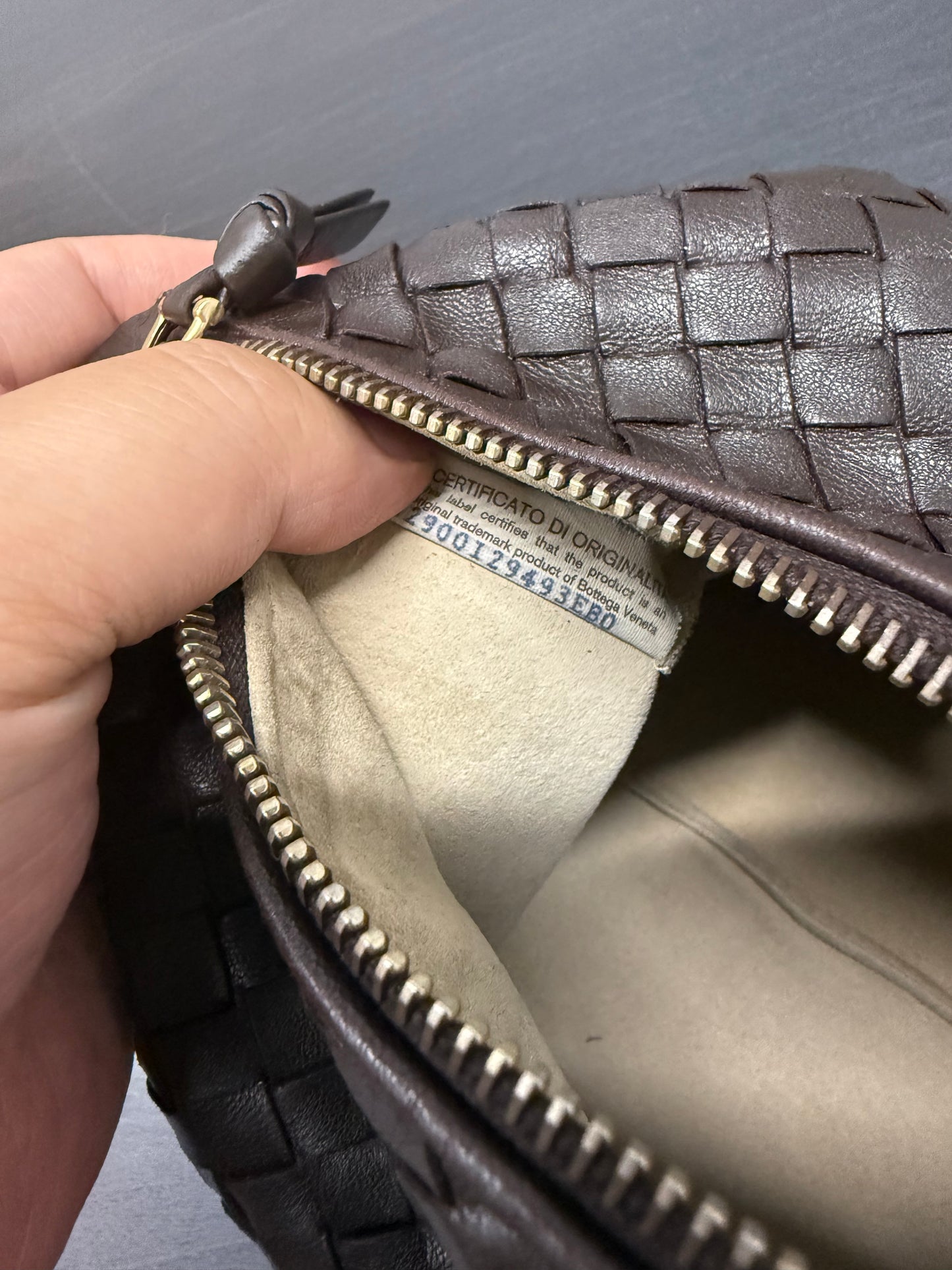 First installment 1/3｜Good ( Rank AB)｜ Bottega Veneta Lamb Skin  Braid HandBag Brown