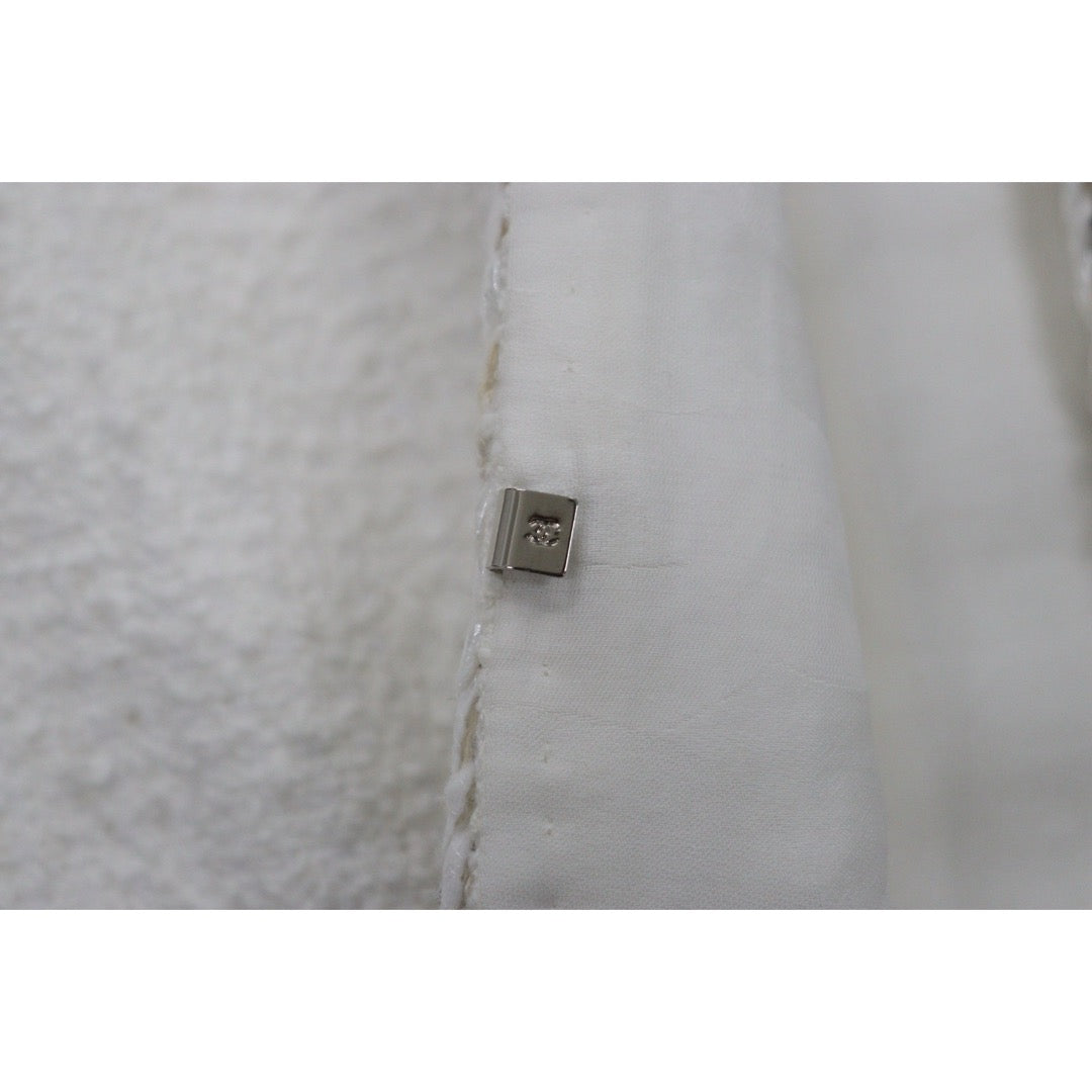 Very Good ( Rank A) ｜ CHANEL 22P Cotton Tweed White Coat 36 size  ｜W25102101