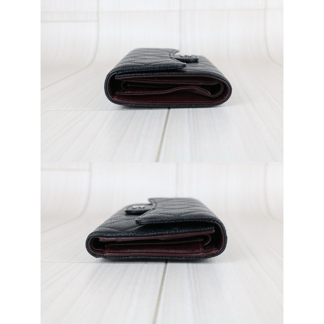 Very Good ( Rank A) ｜CHANEL Caviar Skin Black Long Wallet Made In 2014 Year｜S25040706