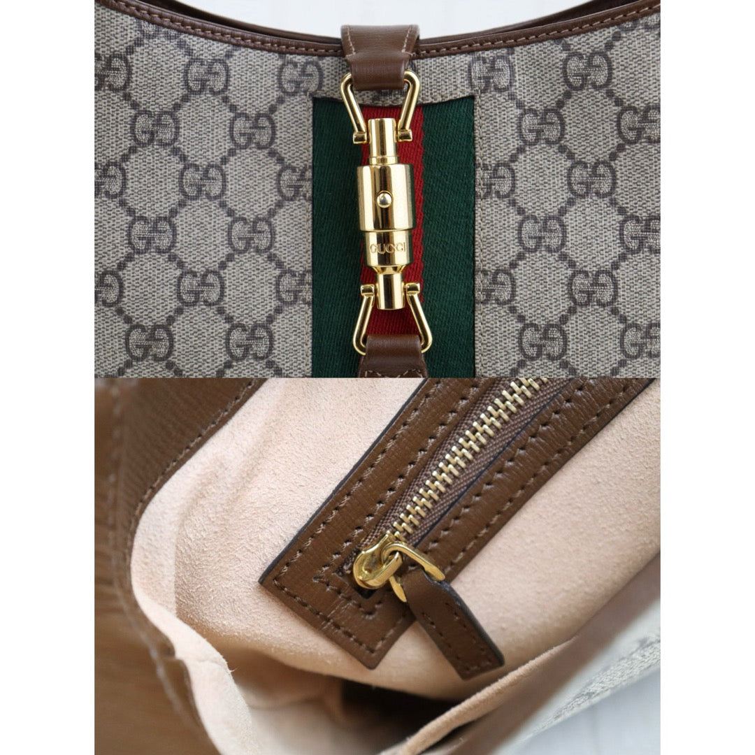 Very Good ( Rank A) ｜ GUCCI Tan Monogram Canvas Hobo Jackie O Bag With Shoulder Strap｜H25011103