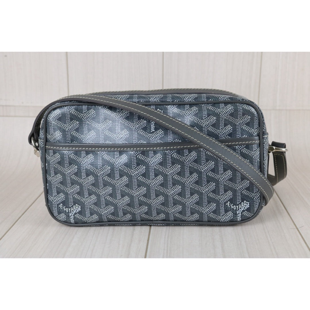 Include Entrupy Certificate of Authenticity｜Good ( Rank AB)｜ Goyard Cap-vert Camera Shoulder Bag Grey｜S26073114