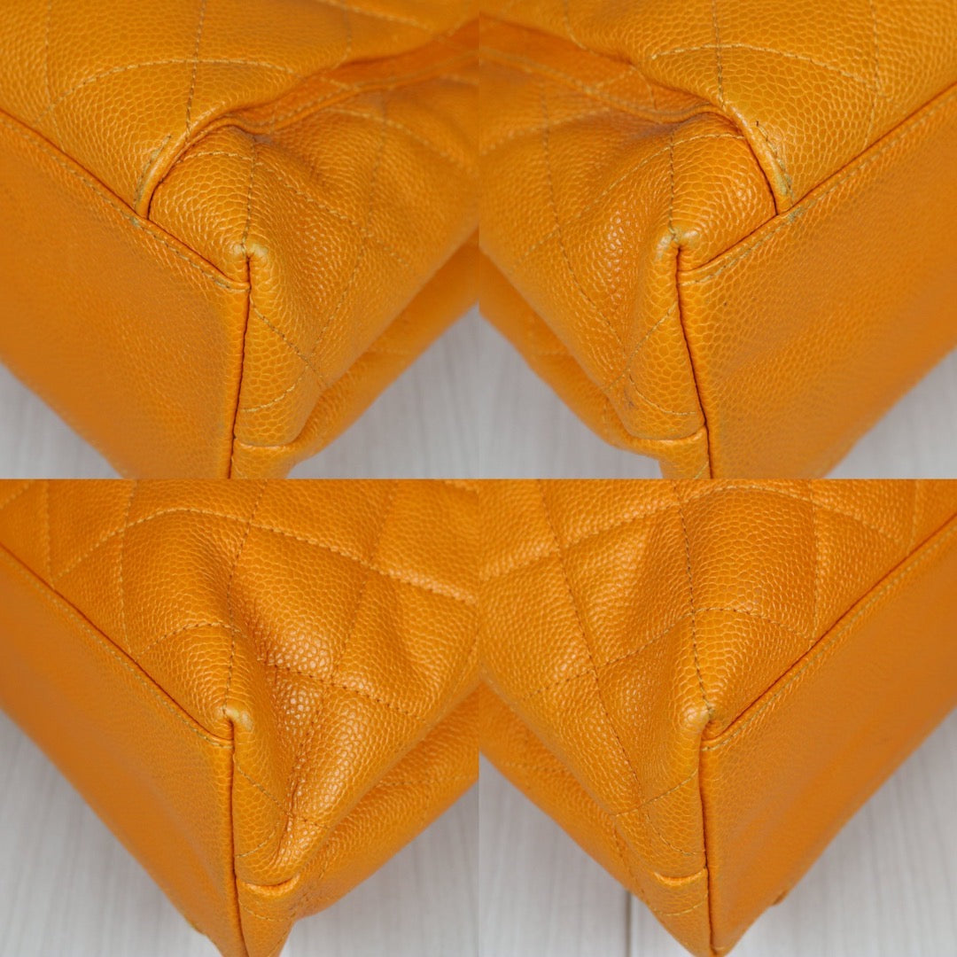 Good ( Rank AB)｜CHANEL Caviar Skin Shoulder Bag Orange Made in 1996-1997 Year｜S24060605