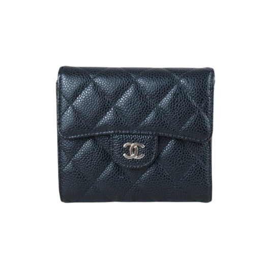 Include Entrupy Certificate of Authenticity｜Very Good ( Rank A)｜CHANEL Caviar Skin Black Wallet Made In 2019-2020Year｜X26052601