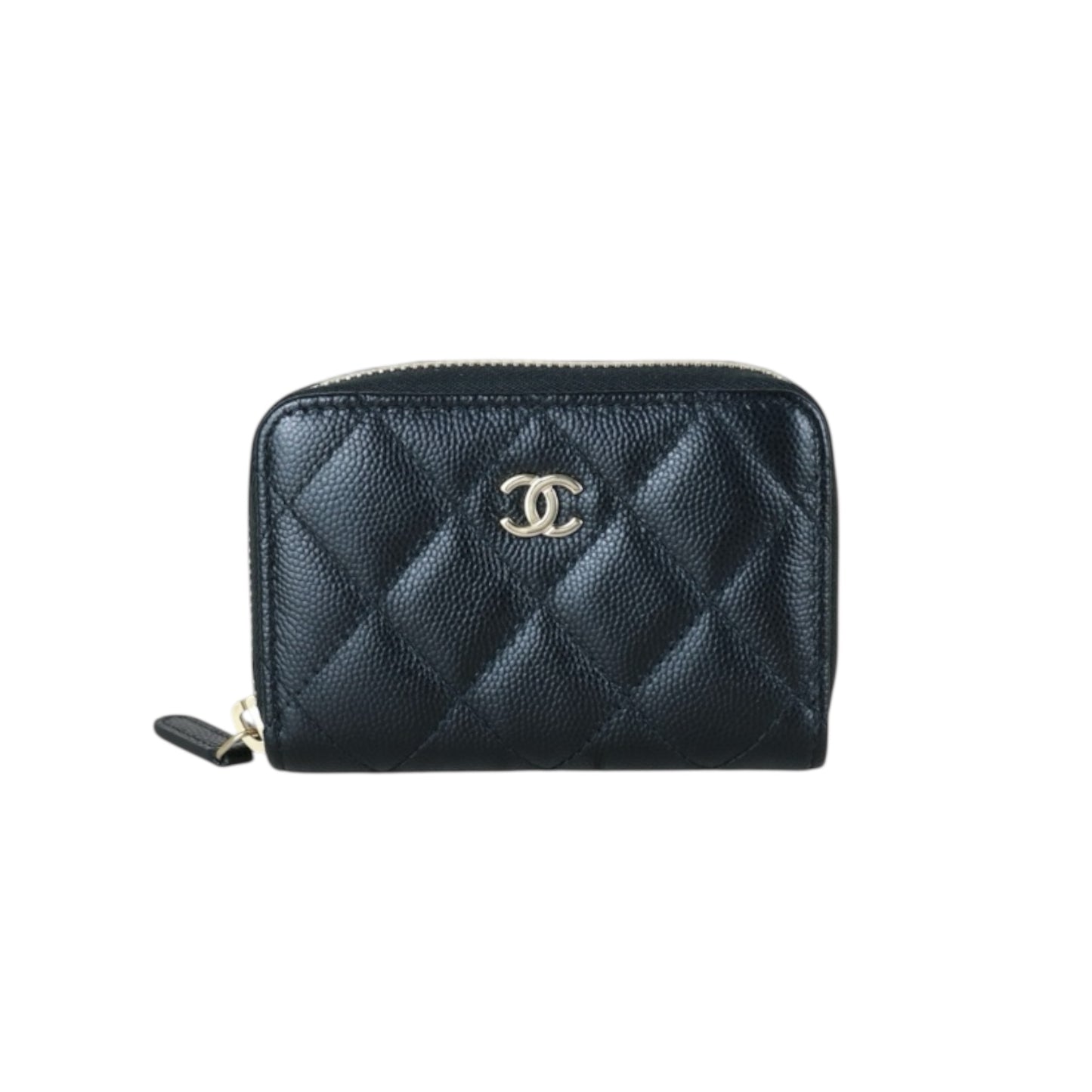 Very Good ( Rank A) ｜CHANEL Caviar Skin Calf Leather Coin Purse Black Made In 2018~2019 Year｜S25063003