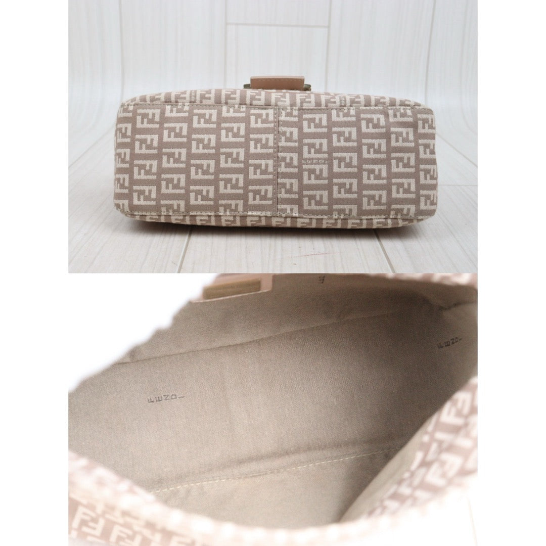 Very Good ( Rank A)｜ FENDI Zucca Mamma Baguette Shoulder Bag  Gold Hardware Pink｜25100714