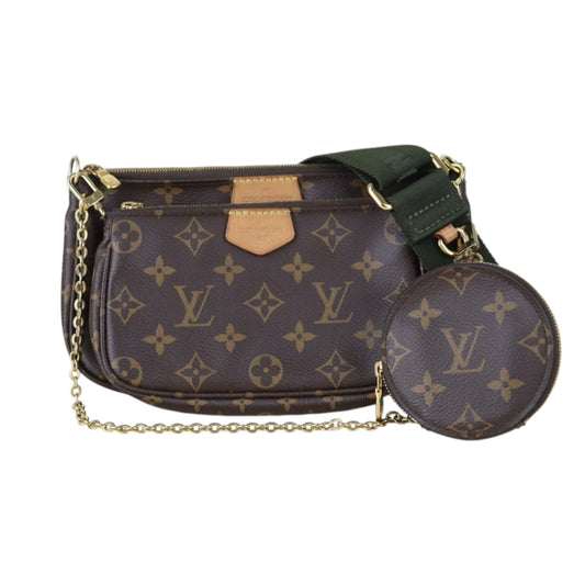 Include Entrupy Certificate of Authenticity｜Good ( Rank AB) ｜ Louis Vuitton Monogram Multi Pochette Accessoire Khaki｜Z26092906