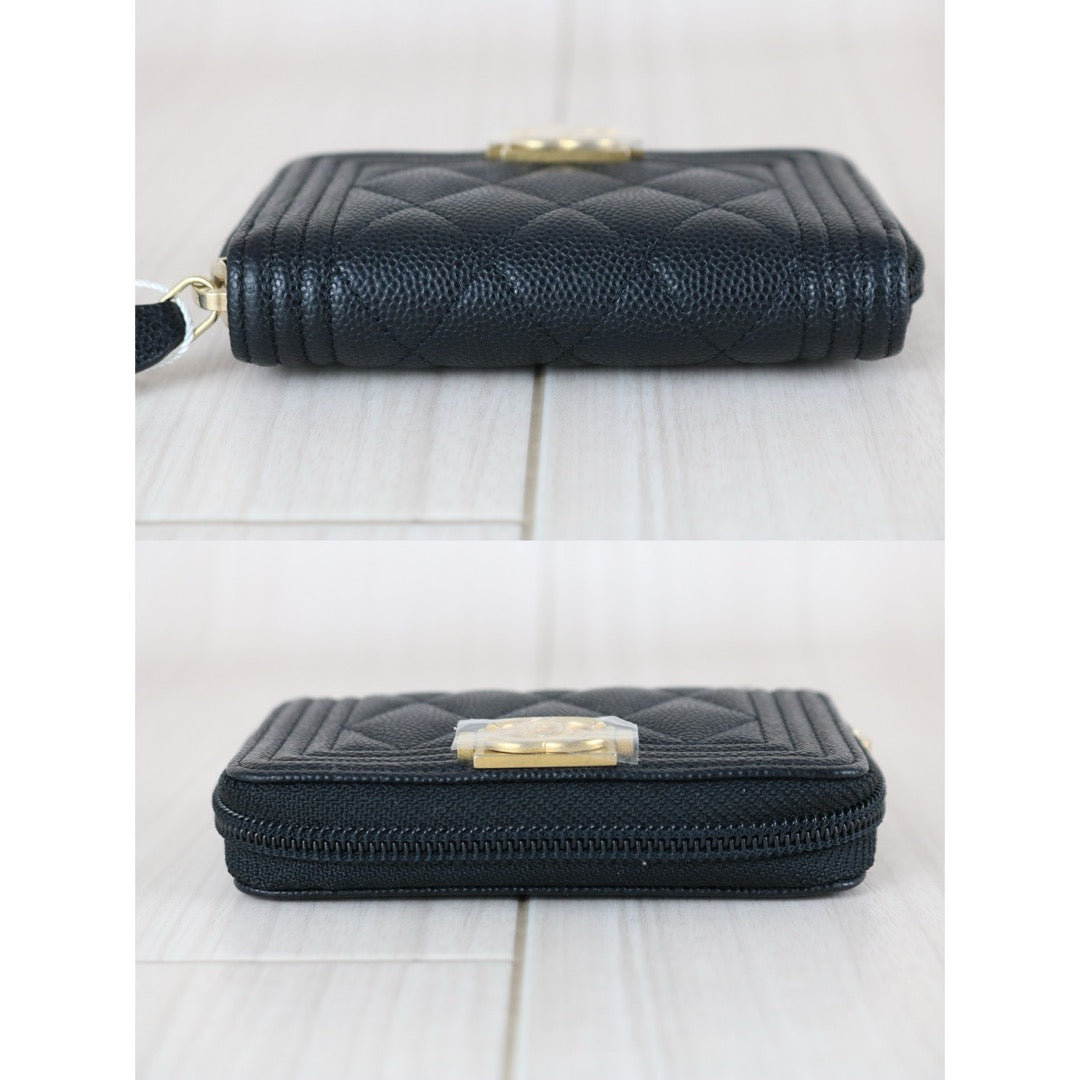 Very Good ( Rank A)｜Chanel Caviar Skin Leboy Wallet Black Made In 2020Year ｜S25072104