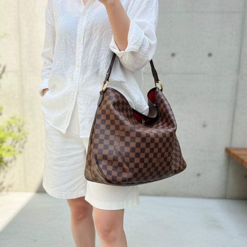 Include Entrupy Certificate of Authenticity｜Very Good ( Rank A)｜Louis Vuitton Damier Delightful MM Shoulder Bag｜26051902