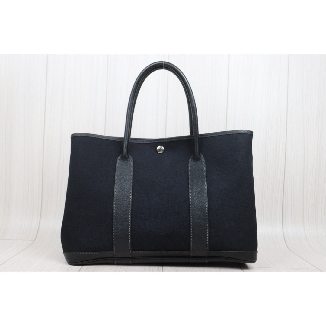 Good ( Rank AB)｜ HERMES Garden Party PM Black Handbag □I Stamp Made In 2005Year｜25112106