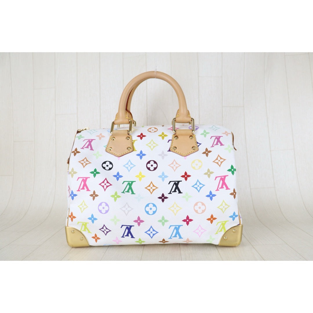 Include Entrupy Certificate of Authenticity｜Very Good ( Rank A)｜LV  Takashi Murakam Multi Monogram Speedy 30 Hand Bag ｜S26080116