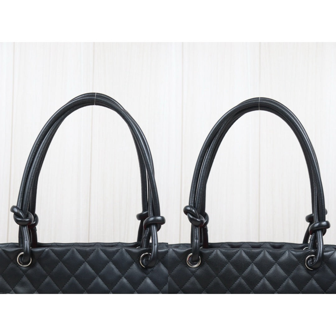 Very Good ( Rank A)｜ CHANEL Cambon Calf Leather So Black ToteBag Made In 2011Year｜P25082710
