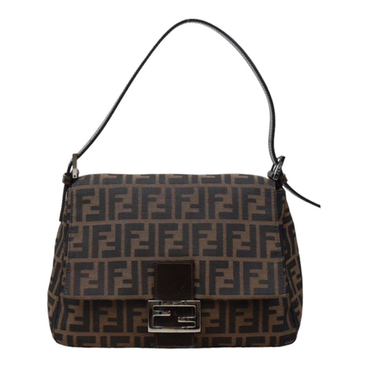 Rank A｜ FENDI Zucca Mamma Baguette Shoulder Bag ｜Q24051616