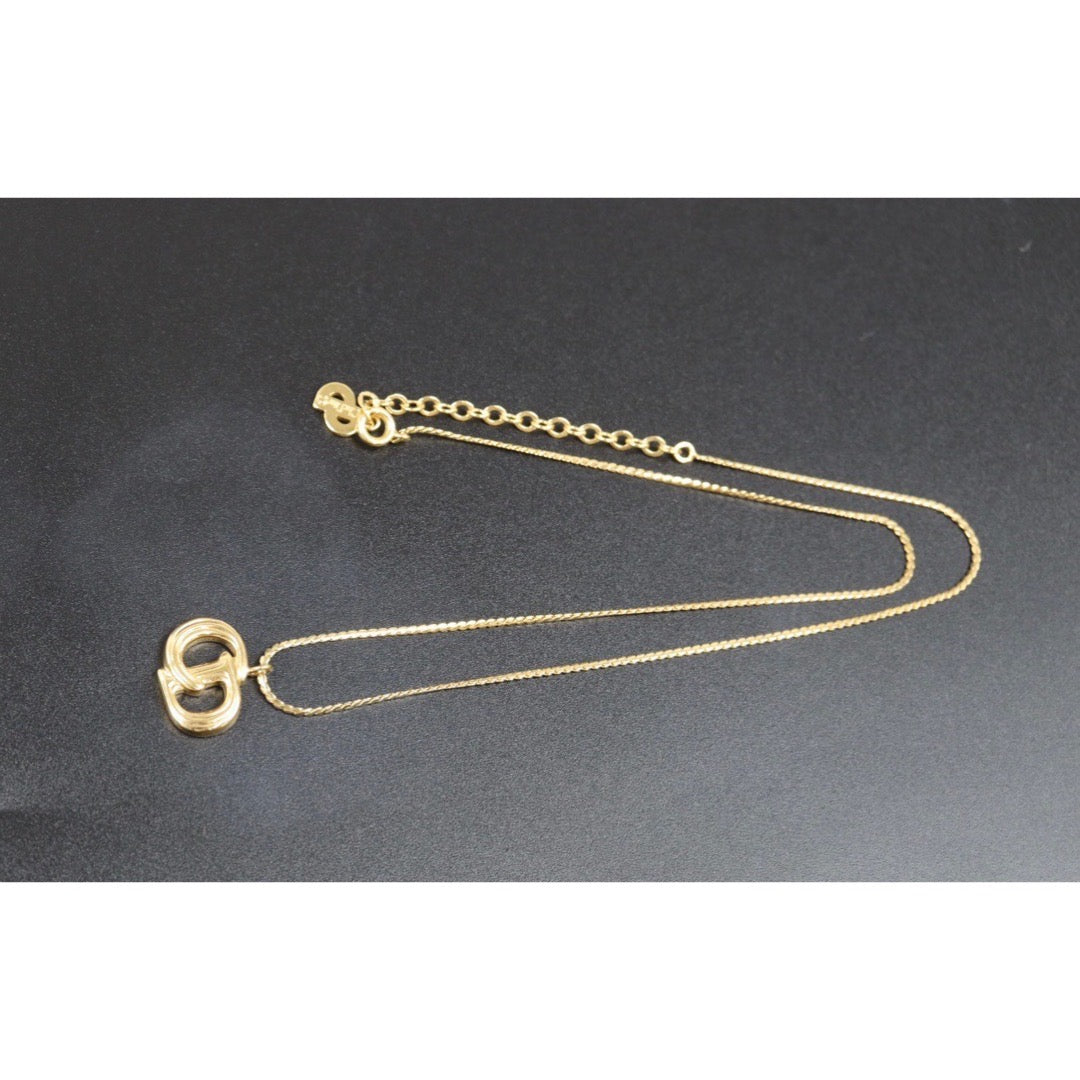 Rank A ｜ Dior CD Necklace Gold Plated ｜24042512