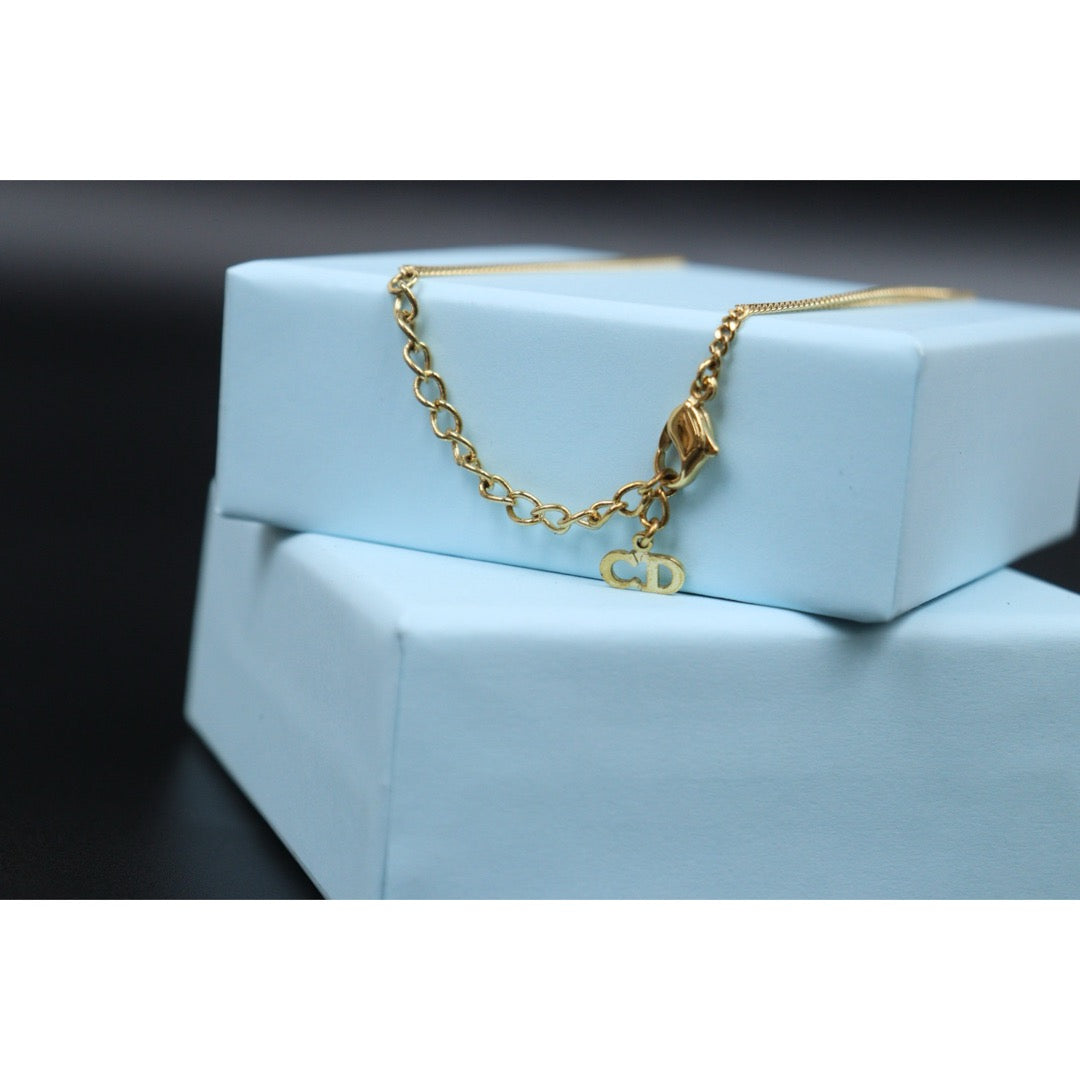 Very Good ( Rank A) ｜ Dior CD  Heart Necklace Golden Plated ｜V25110622